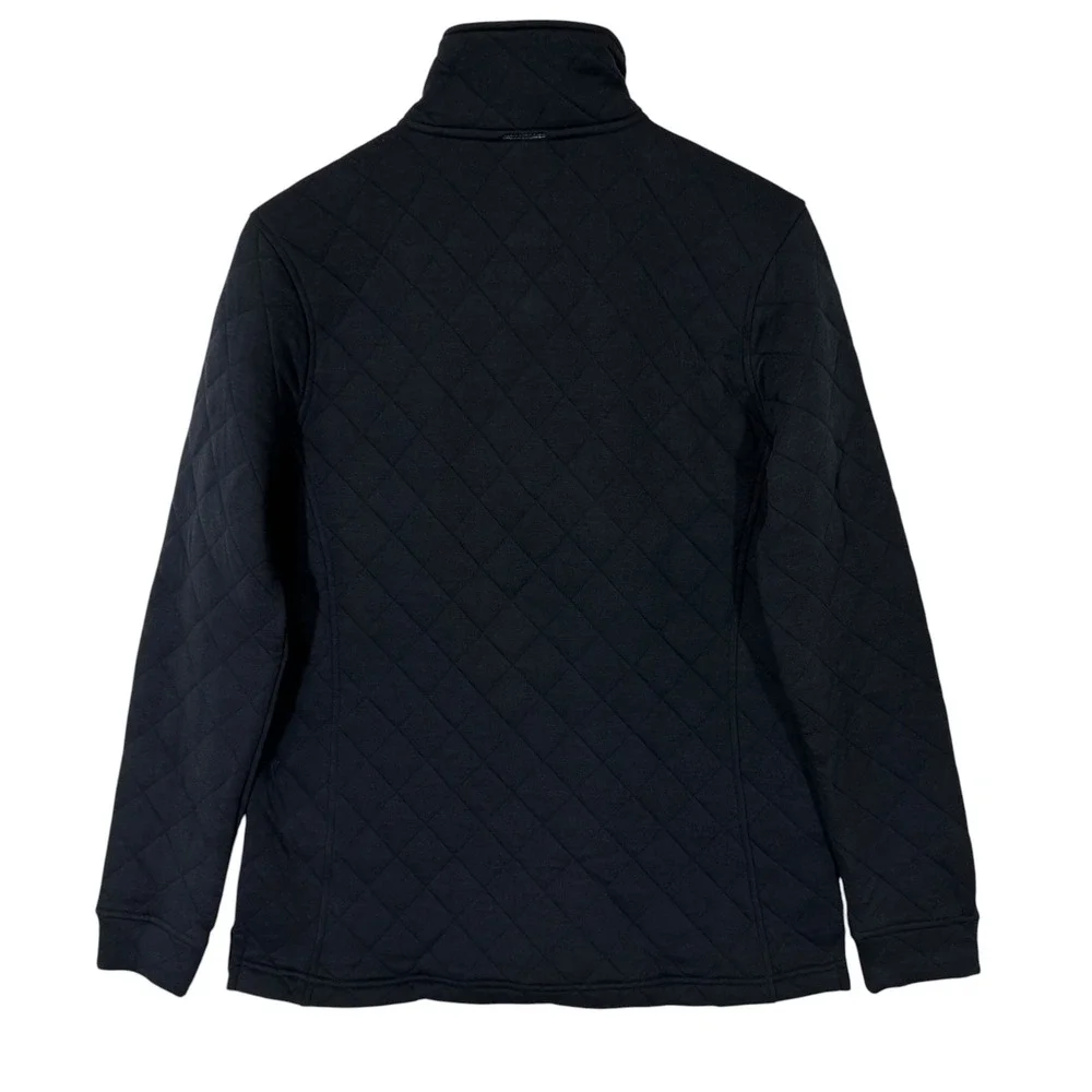 J America Pullover Mens M Black Coca-Cola Quilted Snap Mock Neck Sweater NEW